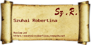 Szuhai Robertina névjegykártya